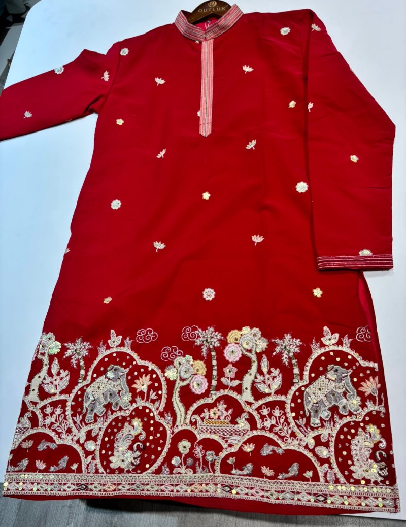 Outluk Wedding Vol 54 Heavy Lachaka Mens Kurta With Pajama